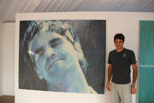 Federer painting by Ivanovs